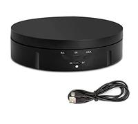 luolety Présentoir électrique rotatif à 360 degrés pour photographie, plateau tournant motorisé pour vidéo en direct, plate-forme tournante automatique, 14,6 cm (noir)