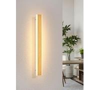 LUOLONG Applique murale LED en bois longue applique en bambou 60 cm lampe d'intérieur 3000 K appliques murales 20W éclairage intérieur moderne lampe de chevet lampe de couloir chambre escalier