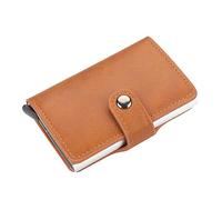 LUOLUOSM Portefeuille pour Femmes Nouveau RFID Anti Porte-Cartes magnétiques Portefeuilles intelligents Hommes Sac à Main en Cuir PU Vintage Femmes Sacs à Main Noir Mini