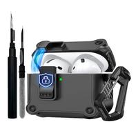 Luonaa Compatible avec AirPods Pro 1st/2nd Coque de avec kit de Nettoyage et Mousqueton,Étui rigide de protection contre les chocs sur tout le corps,Compatible avec l'Coque AirPods Pro(2023/2022/2019)