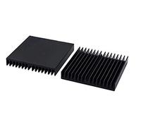 LuoQiuFa Lot de 2 radiateurs en aluminium Noir 60 x 60 x 10 m