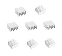 LUOQIUFA Lot de 8 dissipateurs thermiques en aluminium argenté pour radiateur 30 mm x 30 mm x 15 mm