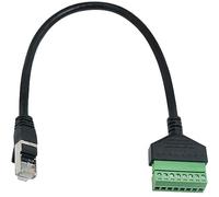 LUORNG Câble Adaptateur Réseau RJ45 Mâle Connecteur Sans Soudure - 20 cm - RJ45 vers Terminal 8P - Fixé Sans Vis de Soudure