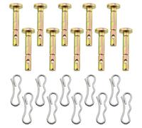 LUORNG Lot de 10 goupilles de rechange en acier inoxydable pour chasse-neige 738-04124A et 714-04040 compatible avec les souffleuses à neige et tracteurs de pelouse