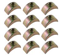 LUORNG Lot de 12 écrous demi-lune de 24 mm - Rondelles d'espacement pour meubles - Accessoires pour connexion de meubles, écrou M6 (diamètre du trou : 5 mm)