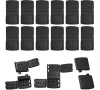 LUORNG Lot de 16 sangles en plastique non amovibles pour port d'accueil - Diamètre intérieur : 20 mm - Boucle de connexion avec boucle à insertion rapide pour badge d'identité - Noir, noir, 20 mm