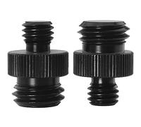 LUORNG Lot de 2 adaptateurs à vis filetés mâle de 1,9 cm vers 1,5 cm mâle 3/8 à 5/8-11 double face standard pour support de cage d'appareil photo, noir