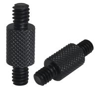 LUORNG Lot de 2 adaptateurs à vis pour trépied 6,35 mm à double tête en aluminium pour trépieds reflex numériques, monopodes, jumelles, têtes sphériques, anneaux d'objectif