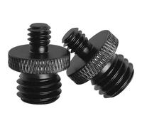 LUORNG Lot de 2 adaptateurs de tête de trépied pour appareil photo reflex numérique 1/4 mâle vers M12 mâle Noir