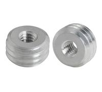 LUORNG Lot de 2 adaptateurs de trépied infrarouge pour trépied de niveau laser - Vis pour support de microphone - Adaptateur 1/4 femelle vers 5/8 mâle - Dent grossière - Argent