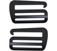 LUORNG Lot de 2 boucles en forme de G 50 mm en métal pour sac à dos - 9 lettres gauche/droite - Réglable - Pour sac à main et bagage - Noir