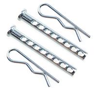 LUORNG Lot de 2 goupilles multi-trous M6 x 50 mm en acier galvanisé Poreux et Goupilles fendues, kit universel de goupilles de chape