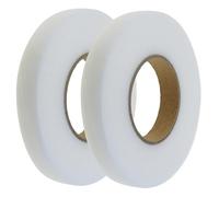 LUORNG Lot de 2 rouleaux de ruban adhésif thermocollant pour pantalon - 1,5 cm x 70 m par rouleau - Blanc