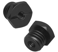 LUORNG Lot de 2 vis d'adaptateur hexagonales fendues 1/4 femelle vers 5/8 11 mâle pour équipement photographique, adaptateur de trépied laser infrarouge pour marquage routier noir