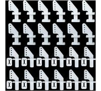 LUORNG Lot de 24 pièces d'aile fixe pour avion - Corne servo à réglage rapide pour quatre trous - Convient pour les modèles à échelle d'avions télécommandés - Pour intérieur et petit parc électrique