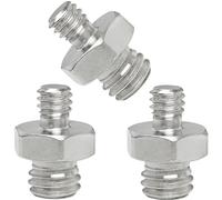 LUORNG Lot de 3 vis d'adaptateur 6,35 mm mâle vers 3/8 mâle en acier avec force de verrouillage hexagonale, têtes de trépieds, supports de lumière, vis d'adaptateur à libération rapide pour montage