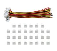 LUORNG Lot de 30 connecteurs miniatures JST PH 3 broches JST 2.0 PH 3 broches avec cordon de 15 cm et prise mâle Application pour appareils électriques, robotique automobile, panneau de commande PCB
