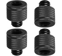 LUORNG Lot de 4 adaptateurs à vis M10 femelle vers 3/8 mâle en alliage d'aluminium pour support de microphone et monopodes