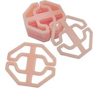 LUORNG Lot de 8 boucles de fixation en plastique pour coussin de siège inclinable Beige Diamètre intérieur 23 mm Accessoires Flocon de neige Boucle de réglage Clip de fixation