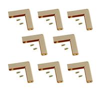 Luorng Lot de 8 Protections d'angle en Alliage de Zinc avec 16 vis pour Portefeuille, Sac à Main, Or Clair