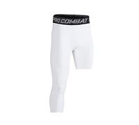LUOSFUH Homme One Leg 3/4 Compression Collants Pantalon Athletic Basketball Base Layer sous-Vêtements（7）, S