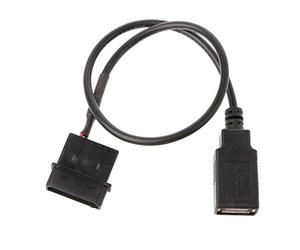 luosh 30cm PC Interne 5V 2 Broches IDE Molex vers USB 2.0 Type A câble Adaptateur d'alimentation Femelle