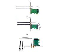 luosh Carte réseau sans Fil Mini Adaptateur de Bureau PCI-E vers PCI-E 1X + 2 antennes