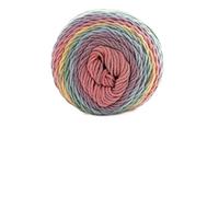 LuoShaiu 100 g de fil teint segmenté arc-en-ciel, 5 brins de laine tricotés à la main for bébé, pull, chapeau, écharpe, coussin de canapé, fil à gâteau Laine à Tricoter(A18)