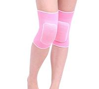 LuoShaiu GenouillèRe 2 pièces femmes enfants danse volley-ball Sport genou rampant sécurité enfants genouillères Attelle Genou(Pink,XS)