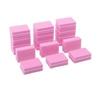 luoshaPUCY 20 Pcs Blocs de polissoirs à Ongles Tampon à poncer Bloc Polissoir Ponçage Tampon Bloc Polissoir pour poncer les ongles en acrylique ou gel naturel (rose)