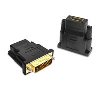 luoshaPUCY 2Pcs Adaptateur DVI vers HDMI, Adaptateur HDMI Femelle vers DVI mâle (24+1, Noir) 1080P Full HD