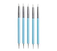 luoshaPUCY 5 pcs Pinceaux à Ongles, Brosses de Ongle Art Ensemble Double Extrémité Nail Art Brushes Pinceaux Peinture Ensemble de Pinceaux pour pour DIY Art d’Ongles