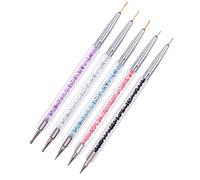 luoshaPUCY 5 Pièces Pinceau Nail Art Ongles, Brosses de Ongle Art, Pinceaux Gel UV Nail Art Outils de Manucure pour DIY Nail Art Designs