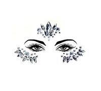 luoshaPUCY Autocollant de visage, Autocollant Visage de Gemmes de Visage Femmes Tatouage Temporaire Strass Visage pour Maquillage Festival Accessoire Tatouages Temporaires Auto-adhésif (Pattern 47)