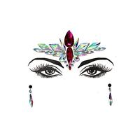 luoshaPUCY Autocollant de visage, Autocollant Visage de Gemmes de Visage Femmes Tatouage Temporaire Strass Visage pour Maquillage Festival Accessoire Tatouages Temporaires Auto-adhésif (Pattern 15)