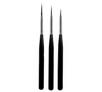 luoshaPUCY Pinceaux en Détail à Ongles, 3 Pièces Pinceau Nail Art Ongles Pinceau Liner de détail pour Ongle Gel pour dessiner des lignes DIY la Conception (Noir)