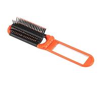 LUOSHUAI Brosse Cheveux Ensemble de Peignes 2 pièces, pliants brosses à Cheveux et miroirs, Petites Dames Accessoires de Coiffure de Cheveux Brosse A Cheveux (Color : Orange)