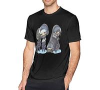 LUOTANGWI Rainbow Six Siege Memes Men's Cotton Round Neck T-Shirt Casual Black T-Shirts à Manches Courtes(Small)