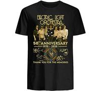 LUOTANGWI Res Electric Light Orchestra Elo 50Th Anniversary 1970 2020- Thanks You T-Shirt F. T-Shirts à Manches Courtes(Large)