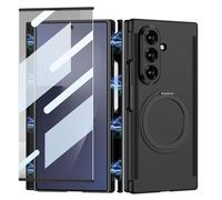LUOTANL Fin Coque pour Samsung Galaxy Z Trifold, Magnétique Anneau Charnière Housse Protecteur D'écran Divisé Matte Antichoc Couverture,Noir,Z Trifold