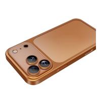 LUOTANL Mat Coque pour iPhone 17 Pro Max/17 Pro/Air/17, Mince PC Transparente Étui Protection d'objectif Tout Compris Durable Anti-Jaunissement Housse,Orange,Air