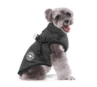 LUOWAN - Manteau imperméable pour chien - Bouledogue français - Gilet chaud avec harnais pour chien - Différentes tailles - Veste pour petits chiens - 3XL - Noir