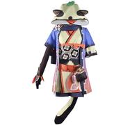 Luoweiming Genshin Impact Sayu Costume de cosplay pour adulte - Uniforme de carnaval - Vêtements d'Halloween (jaune, S)
