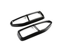 LUOWEINA 2 pièces/1 paire couvercles tuyau queue silencieux d'échappement en acier, Convient for, série 7 G11 G12 2019-2020 Cache décoratif pour pot d'échappement de véhicule(Black)
