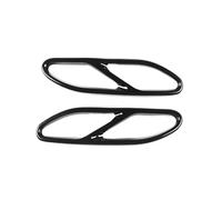 LUOWEINA Autocollant Couvercle Tuyau Silencieux d'échappement, Convient for, Classe S W222 2018-2019 Cache décoratif pour pot d'échappement de véhicule(Glossy Black)