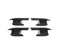 LUOWEINA Autocollant garniture tasse bol poignée porte latérale, Convient for Hyundai, Santa Fe 2024 2025 ABS Protection poignée portière voiture(ABS Black)