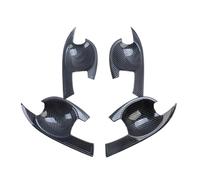 LUOWEINA Autocollant garniture tasse bol poignée porte latérale, Convient for Nissan, Rogue X-trail 2021-2023 Protection poignée portière voiture(Carbon Fiber 1)