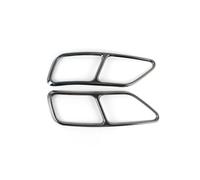 LUOWEINA Couvercle revêtement d'habillage tuyau d'échappement gorge queue voiture, Convient for A4, B9 A5 2020 2021 Cache décoratif pour pot d'échappement de véhicule(Black)