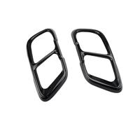 LUOWEINA Couvercle sortie tuyau d'échappement silencieux, Convient for, X5 G05 X6 G06 X7 G07 2019-2021 Cache décoratif pour pot d'échappement de véhicule(Black)