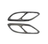 LUOWEINA Garniture couvercle gorge silencieux queue tuyau d'échappement, Convient for, CLA C118 W118 2020-2023 Cache décoratif pour pot d'échappement de véhicule(Black)